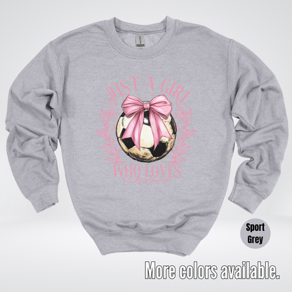 Just A Girl Who Loves Soccer Crewneck Sweatshirt