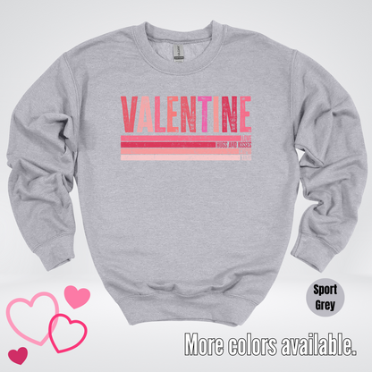 Valentine Hugs & Kisses Crewneck Sweatshirt