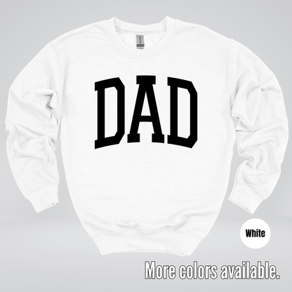 DAD Varsity Font - Black Design - Crewneck Sweatshirt