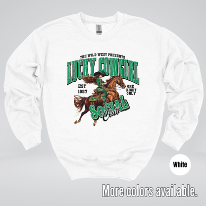 Lucky Cowgirl Social Club Saint Patrick's Day Crewneck Sweatshirt