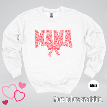 Mama Coquette Hearts Valentines Day Crewneck Sweatshirt
