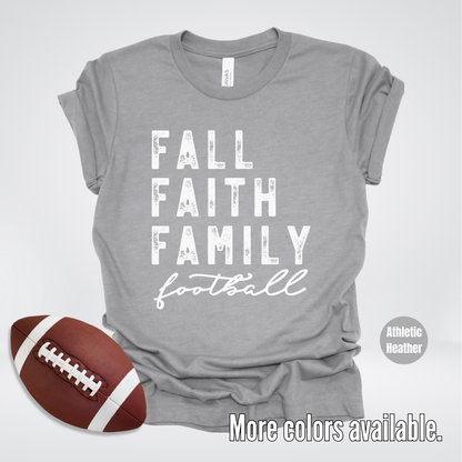Fall Faith Family Football T-Shirt