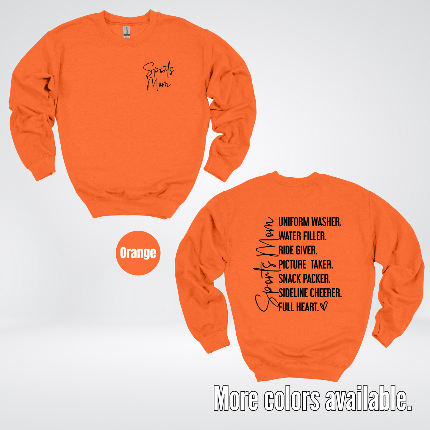 Sports Mom Uniform Washer Sideline Cheerer - Black Design - Crewneck Sweatshirt