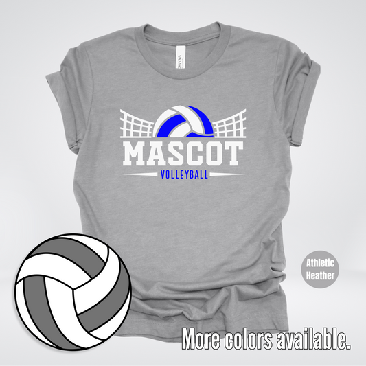 Custom Mascot - Blue - Volleyball Design 29 T-Shirt