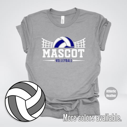 Custom Mascot – Navy - Volleyball Design 34 T-Shirt