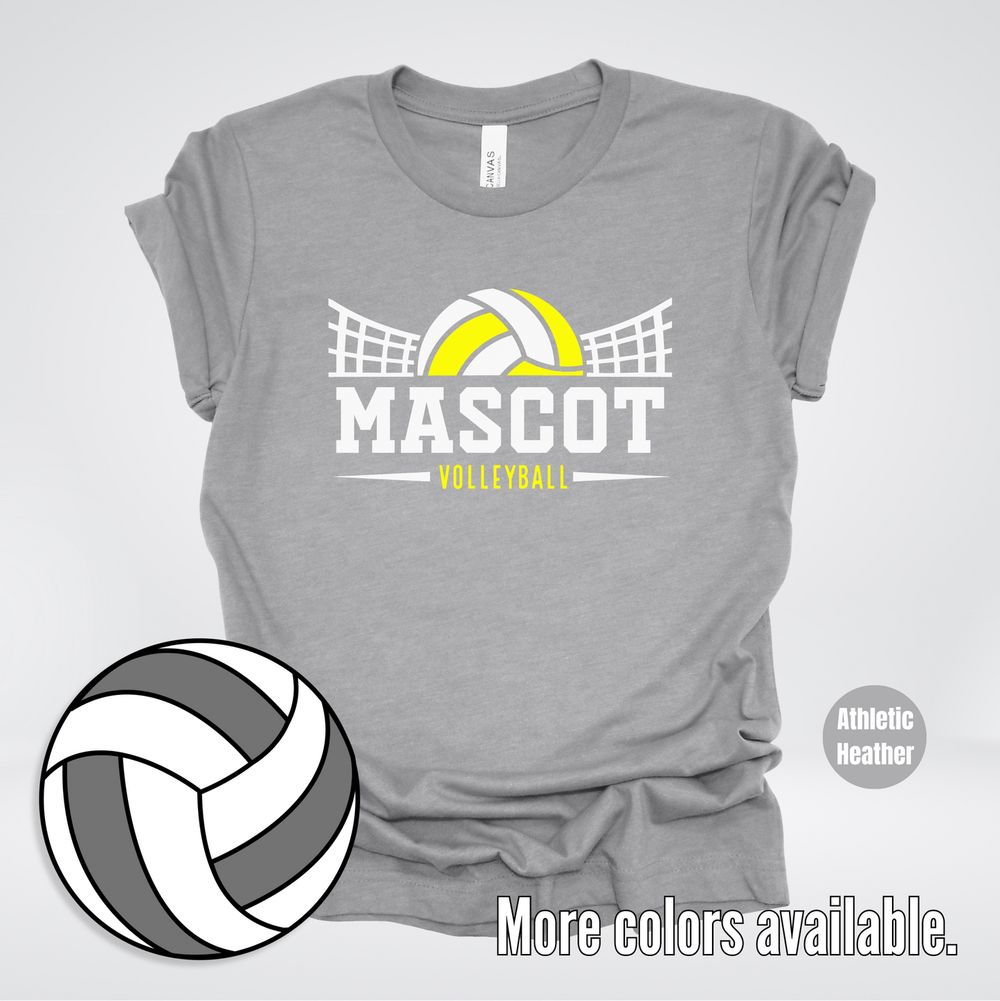 Custom Mascot – Yellow - Volleyball Design 32 T-Shirt