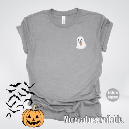 Cute Ghost w Coffee Latte T-Shirt