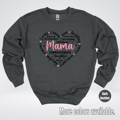 Mama Caring Compassionate Crewneck Sweatshirt