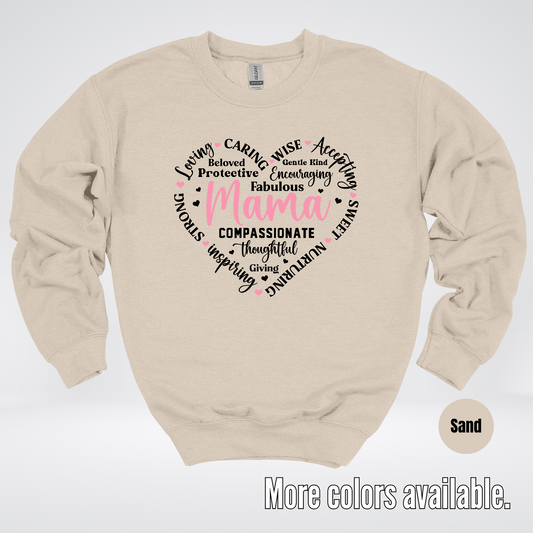Mama Caring Compassionate Crewneck Sweatshirt