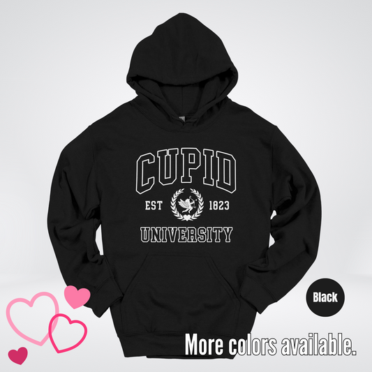 Cupid University Est 1823 White Design Hoodie