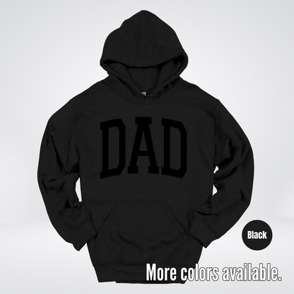 DAD Varsity Font - Black Design - Hoodie
