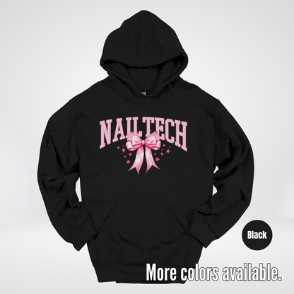 Nail Tech Varsity Pink Coquette Hoodie