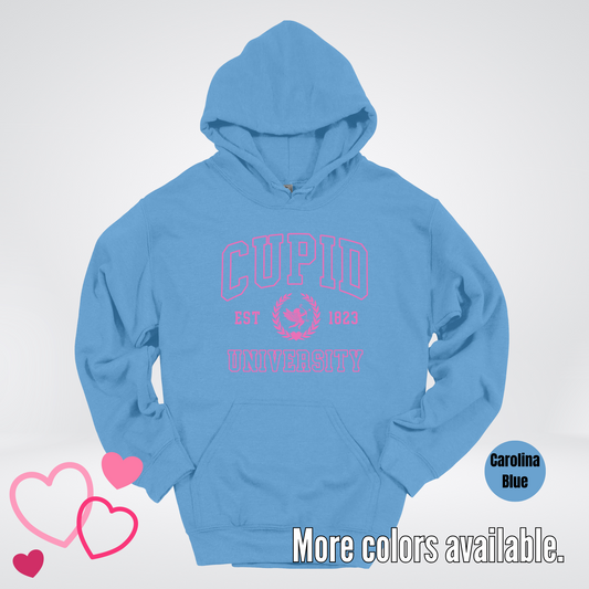 Cupid University Est 1823 Bright Pink Design Hoodie