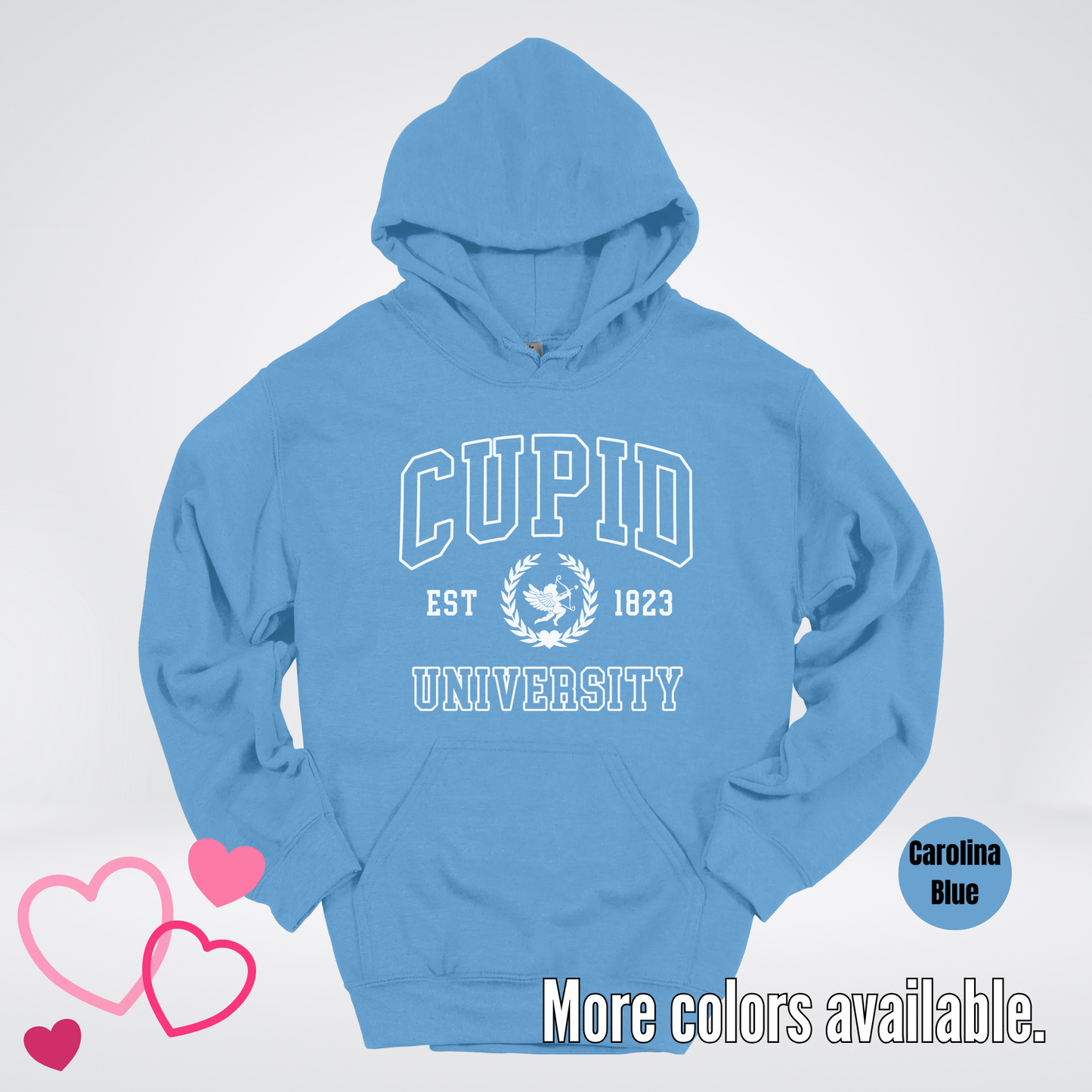 Cupid University Est 1823 White Design Hoodie