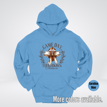 Game Day Touchdown Season Football Coquette Hoodie