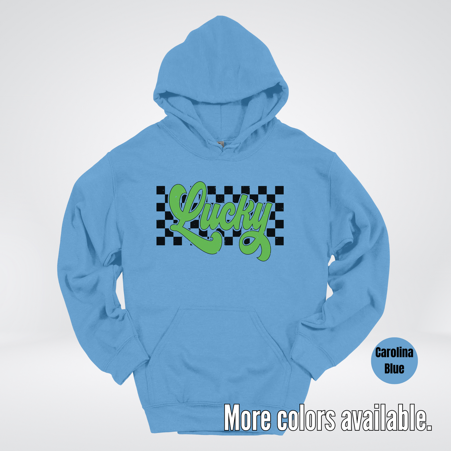 Lucky Cursive Checkered Retro – Saint Patrick’s Day Hoodie