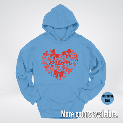Mom Red Bow Coquette Hoodie