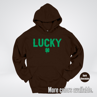 Lucky & Four Leaf Clover - Green Design - Saint Patrick's Day Hoodie