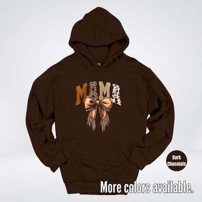 MAMA Western Coquette Leather Bow And Tassels Hoodie