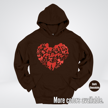Mom Red Bow Coquette Hoodie