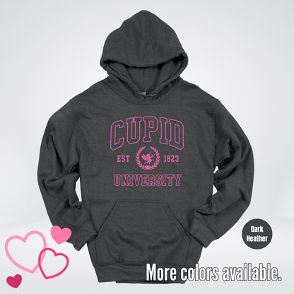 Cupid University Est 1823 Bright Pink Design Hoodie