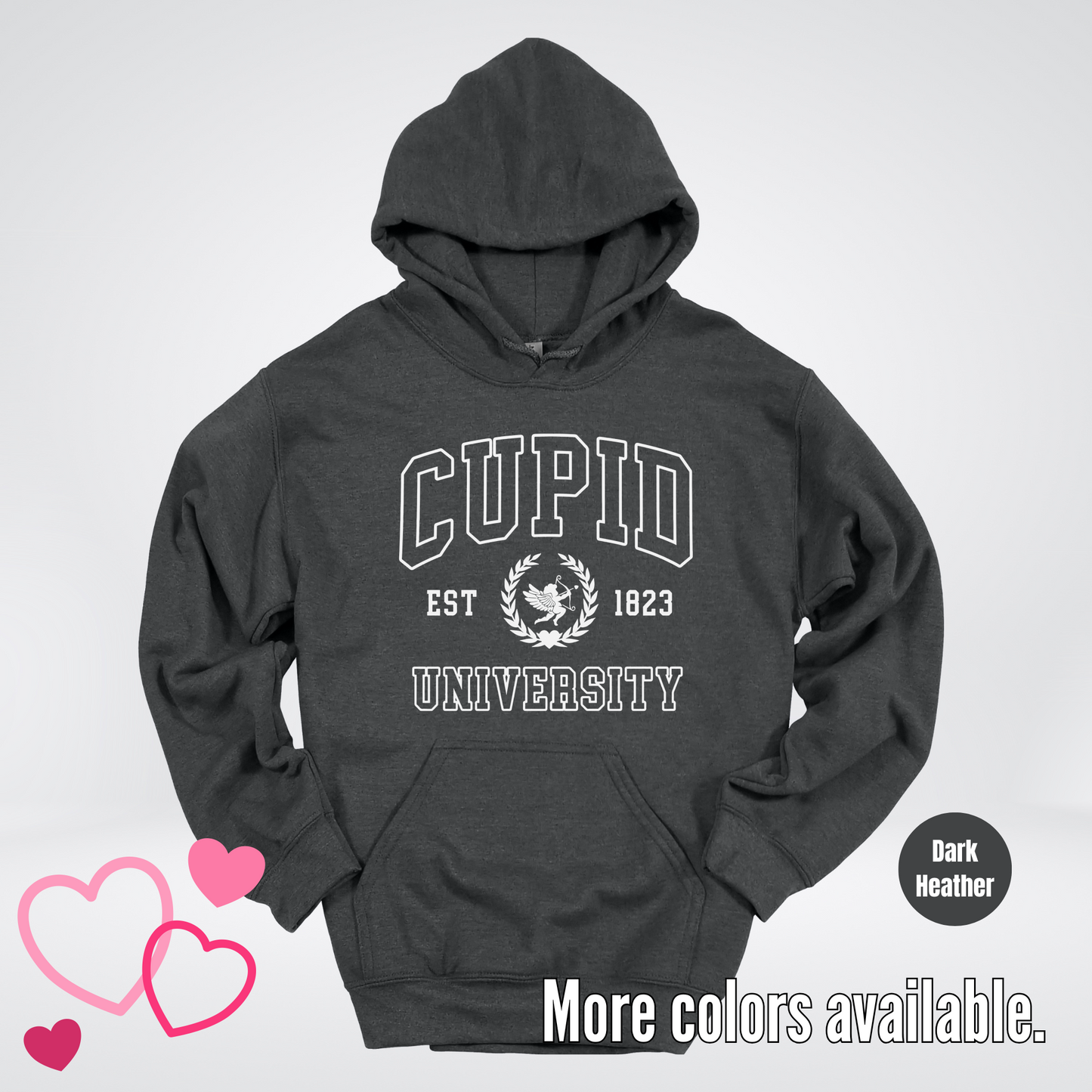 Cupid University Est 1823 White Design Hoodie