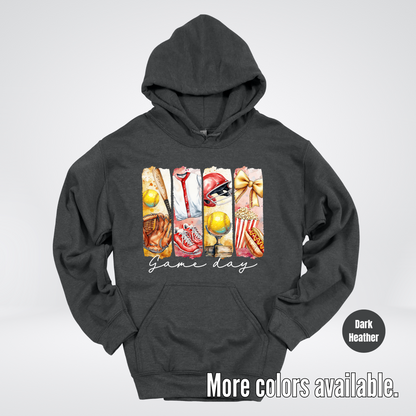 Game Day Coquette Brushstroke Softball Hoodie