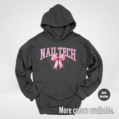 Nail Tech Varsity Pink Coquette Hoodie
