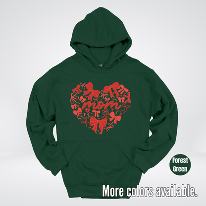 Mom Red Bow Coquette Hoodie