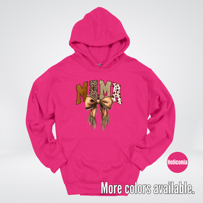 MAMA Western Coquette Leather Bow And Tassels Hoodie