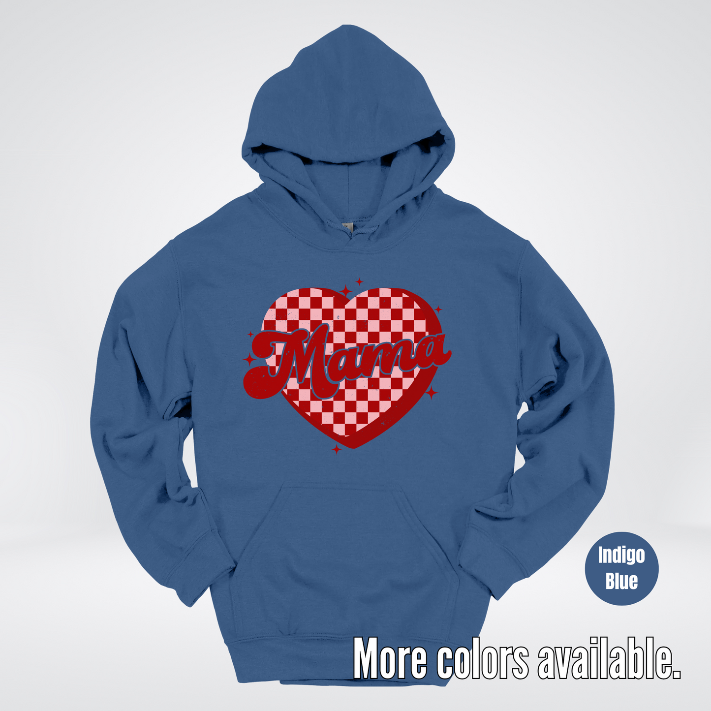 Mama Checkered Heart Hoodie