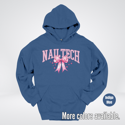 Nail Tech Varsity Pink Coquette Hoodie