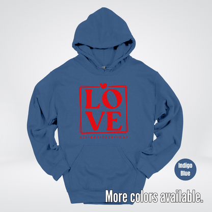 LOVE All Day Every Day -Red Design - Hoodie