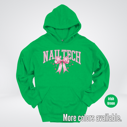 Nail Tech Varsity Pink Coquette Hoodie