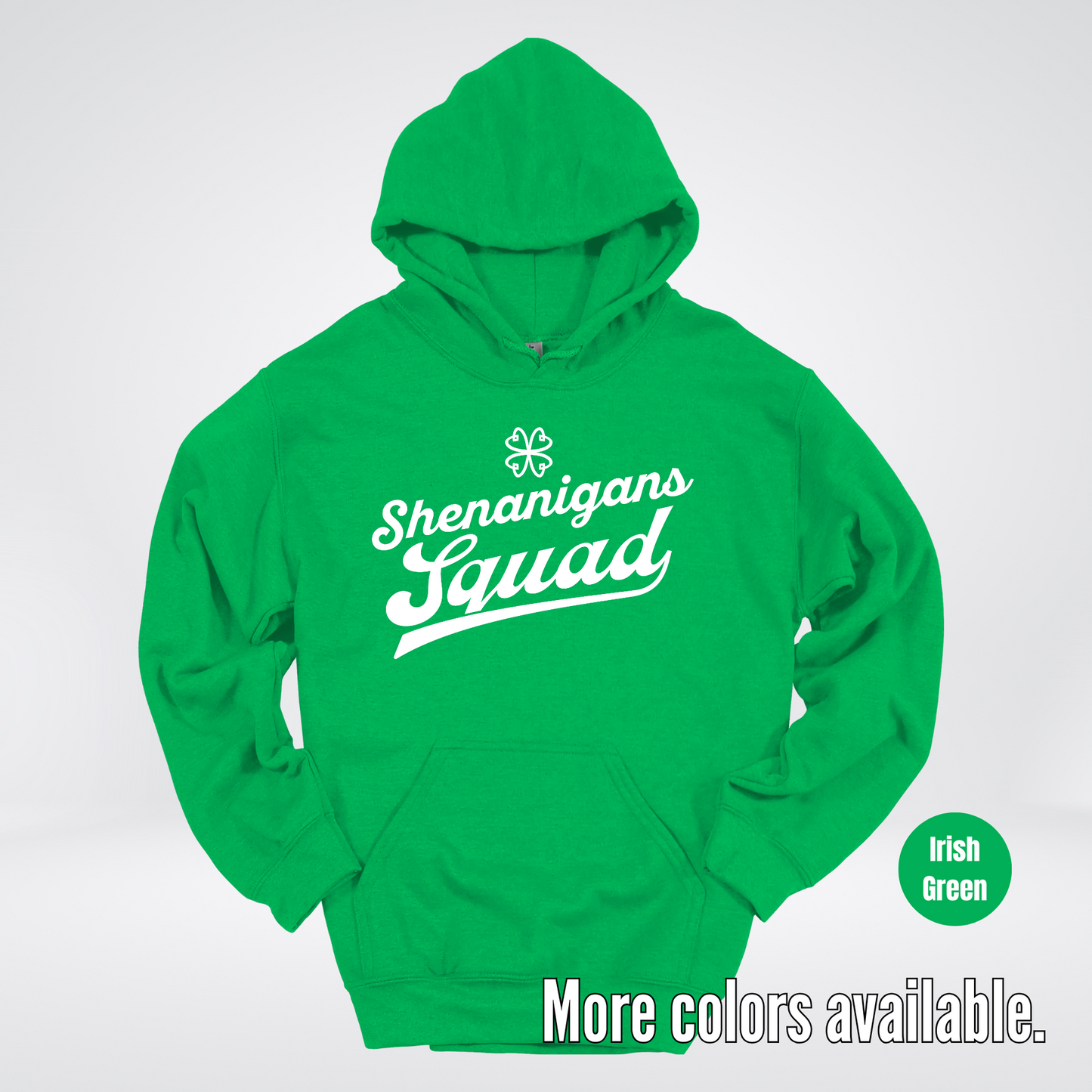 Shenanigans Squad - White Design - St. Patrick's Day Hoodie