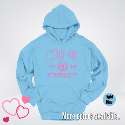 Cupid University Est 1823 Bright Pink Design Hoodie