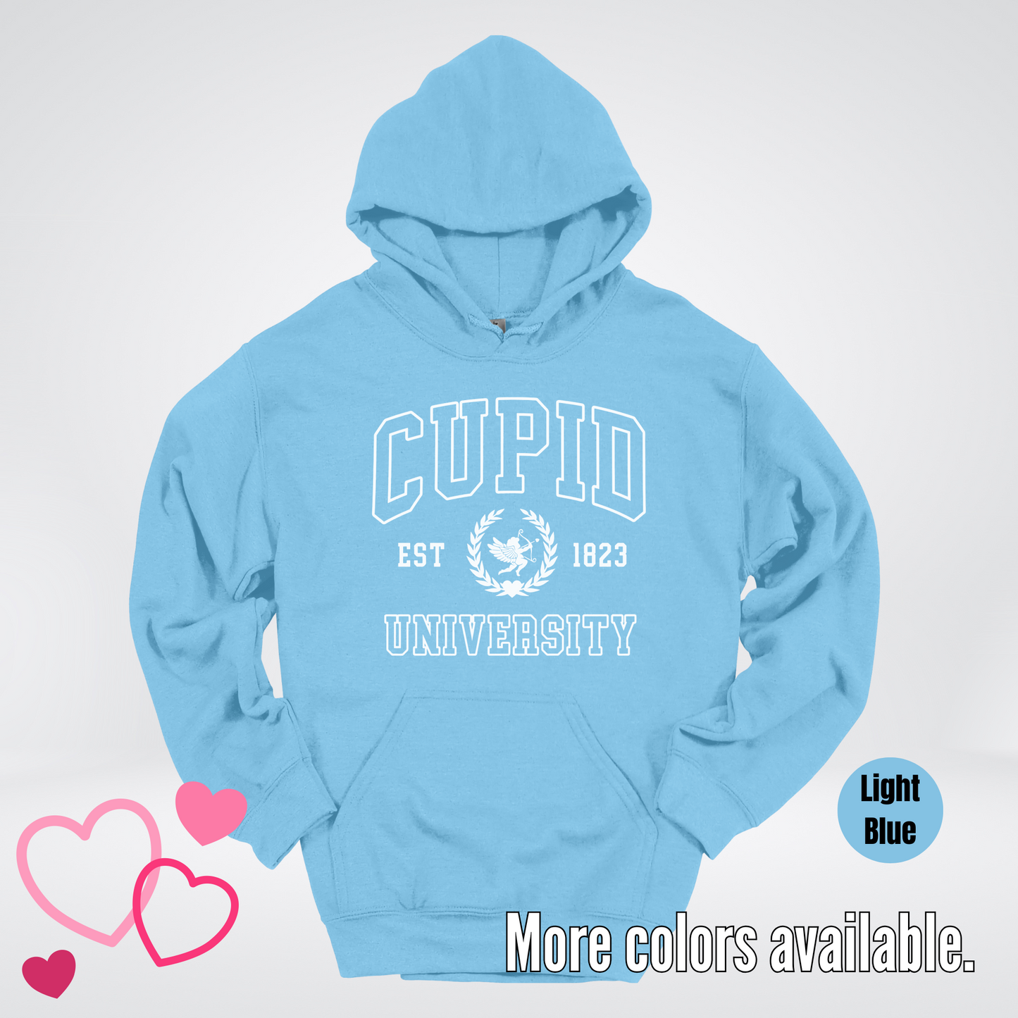 Cupid University Est 1823 White Design Hoodie