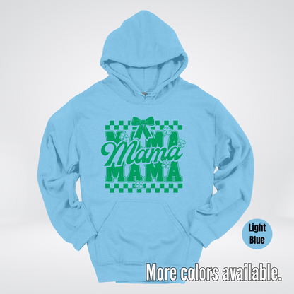 Distressed Saint Patrick’s Day Green Coquette Bow Mama Hoodie