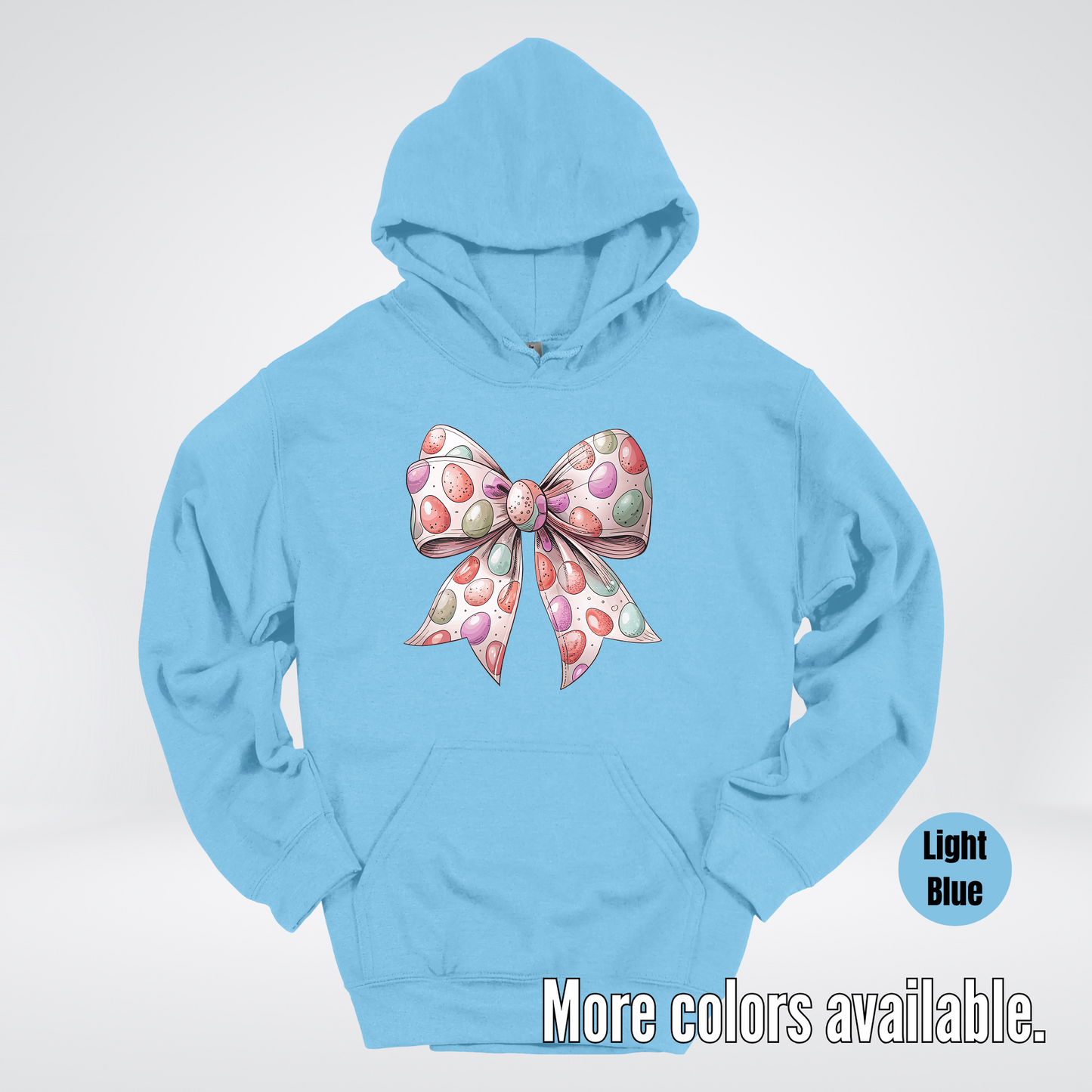 Easter Eggs Coquette Bow Hoodie