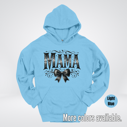 Mama Black & White Coquette Hoodie