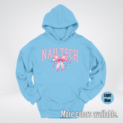 Nail Tech Varsity Pink Coquette Hoodie