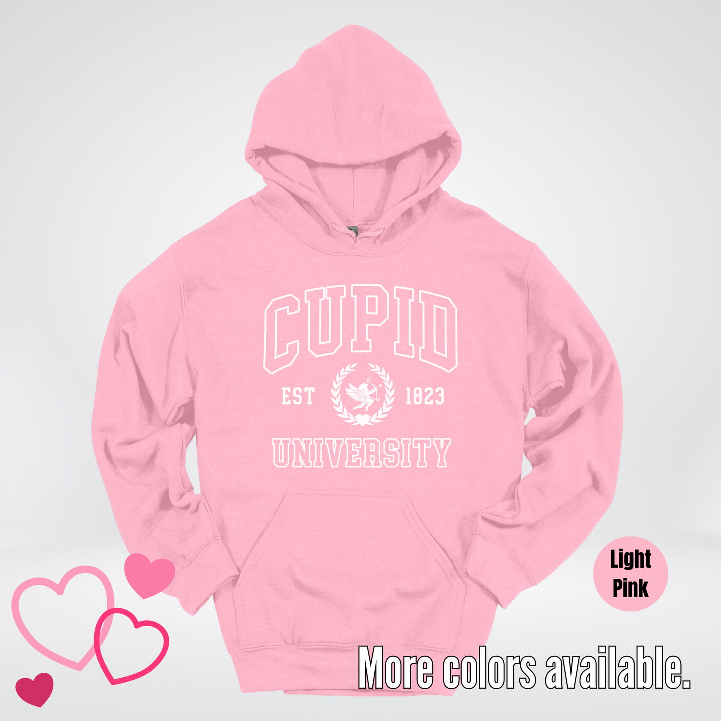 Cupid University Est 1823 White Design Hoodie