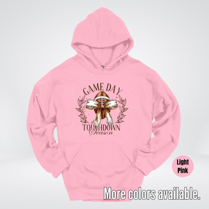 Game Day Touchdown Season Football Coquette Hoodie