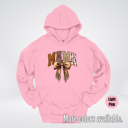 MAMA Western Coquette Leather Bow And Tassels Hoodie