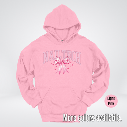 Nail Tech Varsity Pink Coquette Hoodie