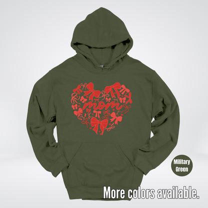 Mom Red Bow Coquette Hoodie