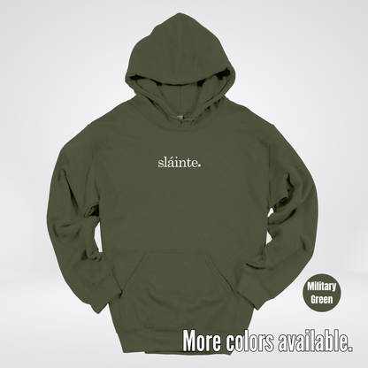 Slainte – White Design – Saint Patrick’s Day Hoodie
