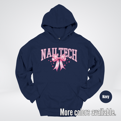 Nail Tech Varsity Pink Coquette Hoodie