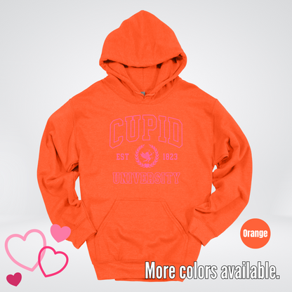 Cupid University Est 1823 Bright Pink Design Hoodie