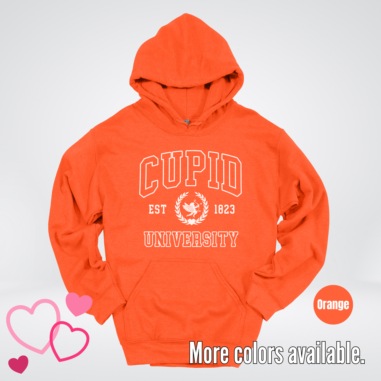 Cupid University Est 1823 White Design Hoodie